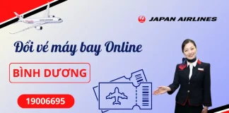 Đổi vé máy bay Japan Airlines tại Bình Dương