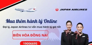 Mua thêm hành lý Japan Airlines tại Biên Hòa Đồng Nai