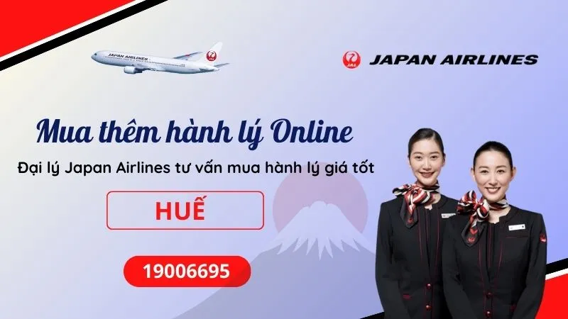 Mua thêm hành lý Japan Airlines tại Huế