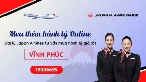Mua thêm hành lý Japan Airlines tại Vĩnh Phúc